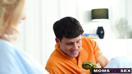 Son, you have a hard-on all the time, you should put it in me, shouldn't you?