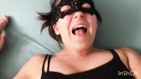 She attaches a dildo to the radiator to fuck him while she masturbates her husband