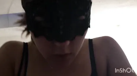 She attaches a dildo to the radiator to fuck him while she masturbates her husband