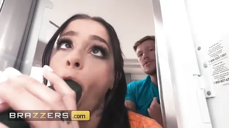 I catch my sister-in-law in the kitchen and I fuck her from behind, all the way in.