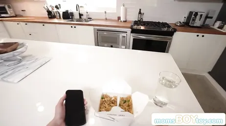 Son, you don't have to be embarrassed, you can look at my tits, you idiot...