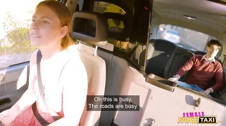 The taxi driver can't take her eyes off the handsome customer: she really wants to sleep with him