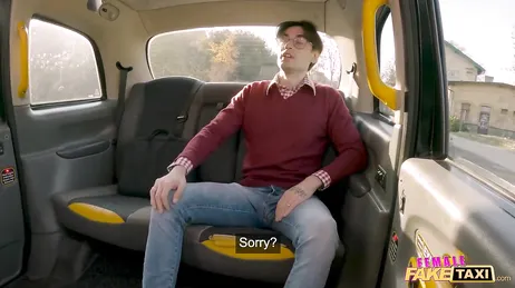 The taxi driver can't take her eyes off the handsome customer: she really wants to sleep with him
