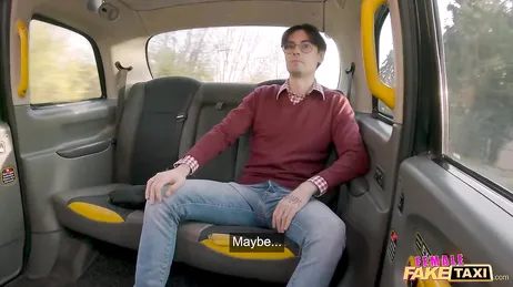 The taxi driver can't take her eyes off the handsome customer: she really wants to sleep with him