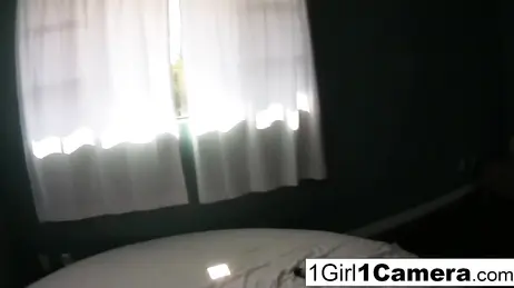 Sexy blonde with a completely shaved pussy enjoys her dildo on webcam