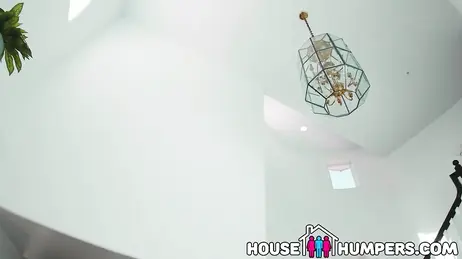 La padrona di casa ha un seno stupendo e indossa una minigonna attillatissima!