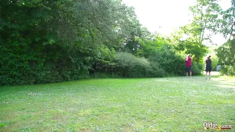 He discovers that two old men are taking pictures of him... and he takes them out!