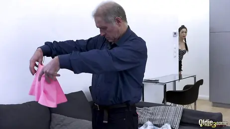 Two horny young women give this poor old man the fuck of his life